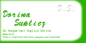 dorina suplicz business card